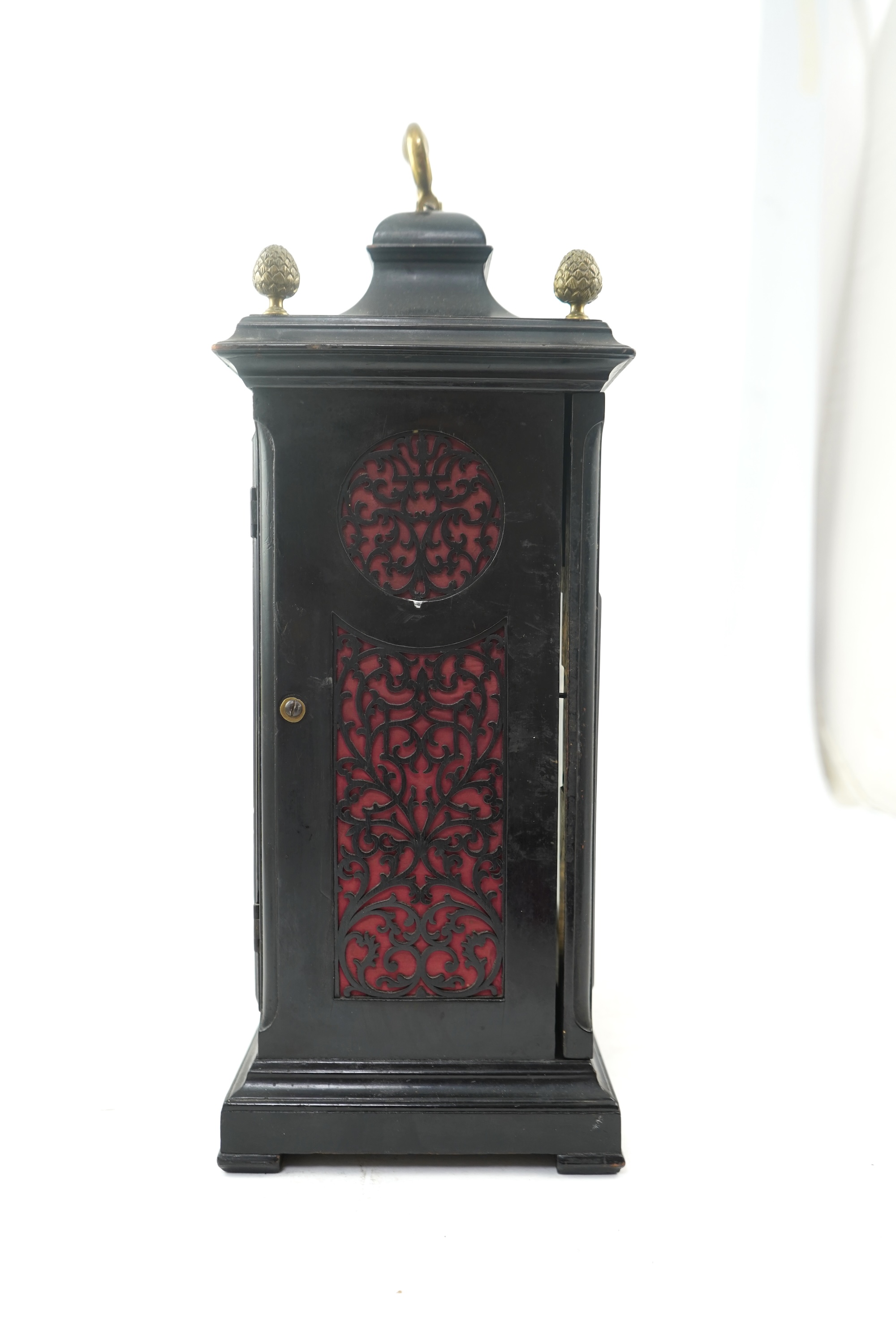 A George III double fusee ebonised bracket clock by John Fladgate, London
